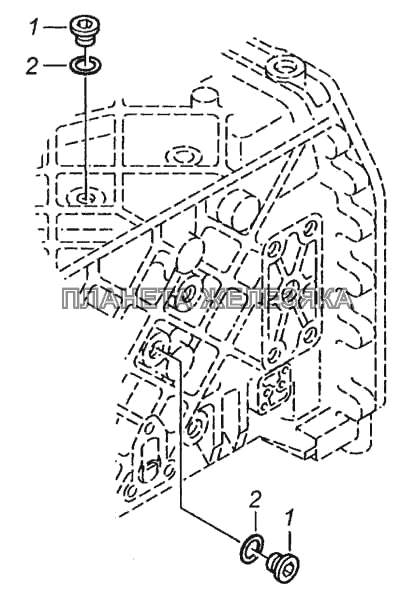 Установка пробки картера КамАЗ-5460 (каталог 2005 г.)