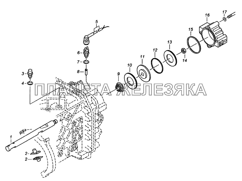 Управление планетарной передачей КамАЗ-5460 (каталог 2005 г.)