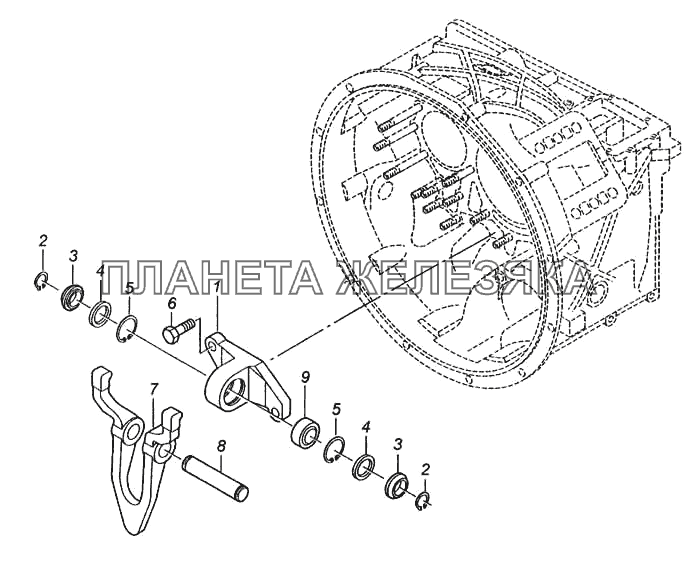 Вилка выключения сцепления КамАЗ-5460 (каталог 2005 г.)