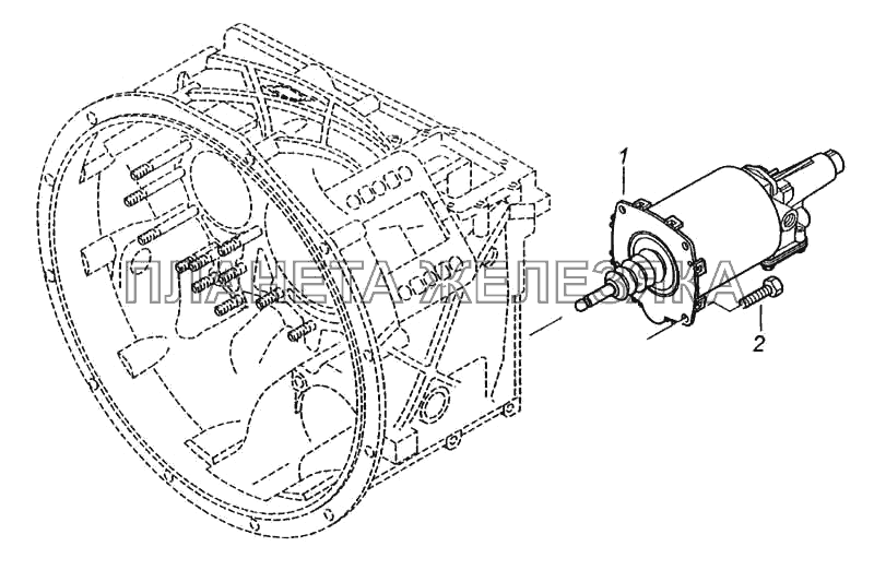 установка цилиндра сцепления КамАЗ-5460 (каталог 2005 г.)