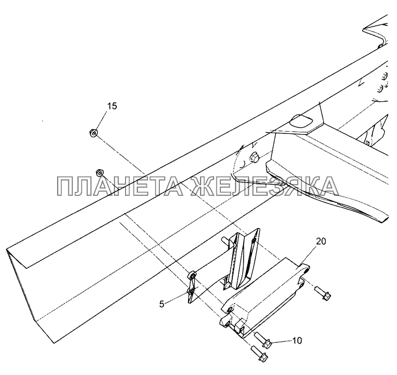 5490-4015361 Установка блока нейтрализации КамАЗ-5490