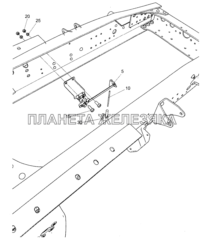 5490-4055002-30 Установка датчика положения кузова КамАЗ-5490