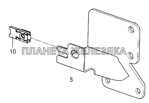 5490-5001410 Кронштейн облицовки правый КамАЗ-5490