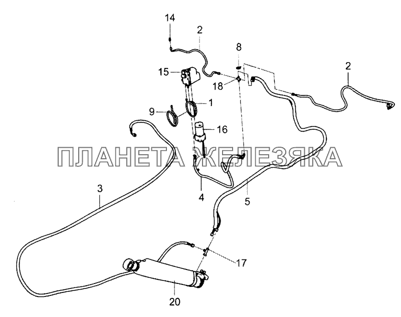 5490-5003179-25 Механизм опрокидывания кабины КамАЗ-5490