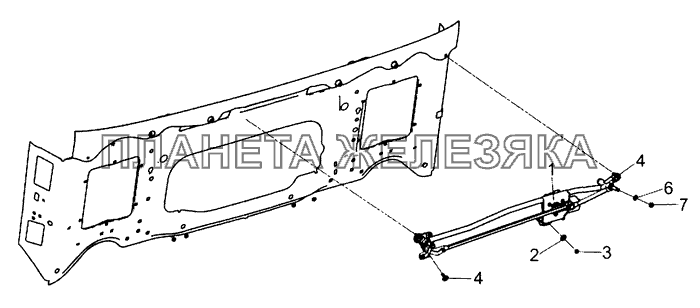 0000-5205001 Установка стеклоочистителя КамАЗ-5490