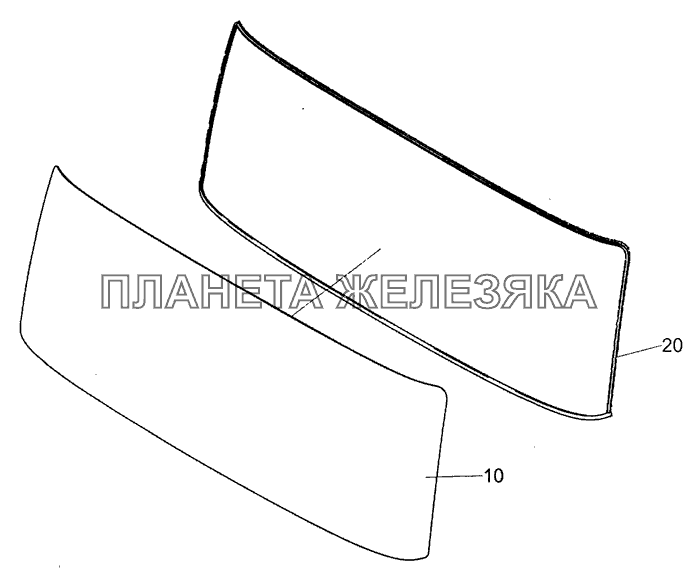 0000-5206005 Установка лобового стекла КамАЗ-5490