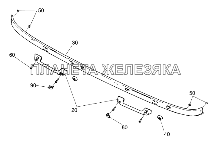 0000-5310001 Установка панели ручек передка КамАЗ-5490