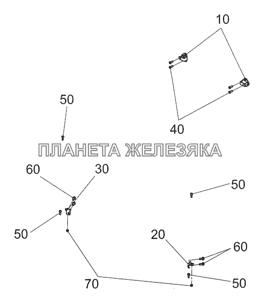 0000-6105005 Установка фиксаторов замков дверей КамАЗ-5490