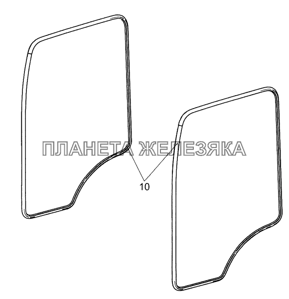 0000-6107002 Установка уплотнителя двери КамАЗ-5490