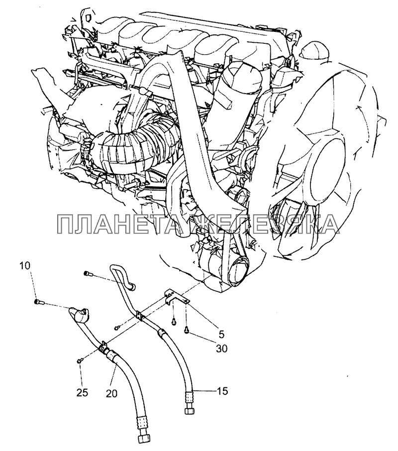 5490-8114025 Установка трубок компрессора КамАЗ-5490