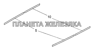 5490-8212180 Установка маркировки светоотражающей на кабине КамАЗ-5490