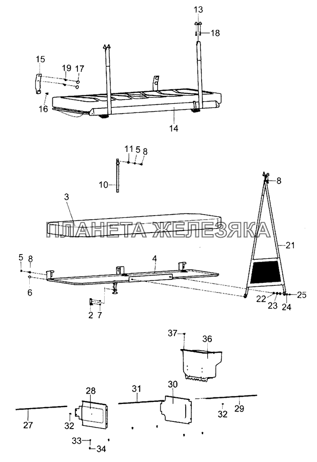 0000-8219002 Установка спальных мест КамАЗ-5490