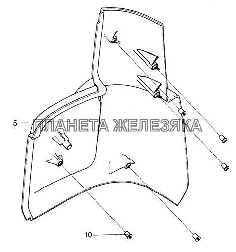 5490-8401218 Панель обтекателя внешняя правая КамАЗ-5490