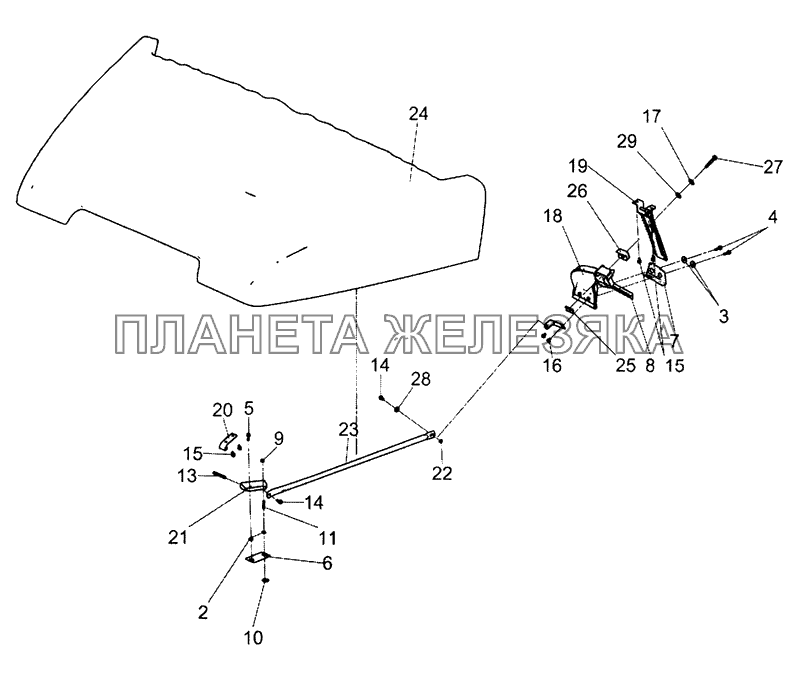 5490-8423008 Установка верхних и боковых обтекателей КамАЗ-5490