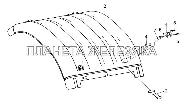 5460-8404009-50 Крыло заднее верхнее КамАЗ-5490