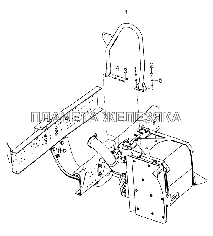 5490-8404520 Установка поручня КамАЗ-5490