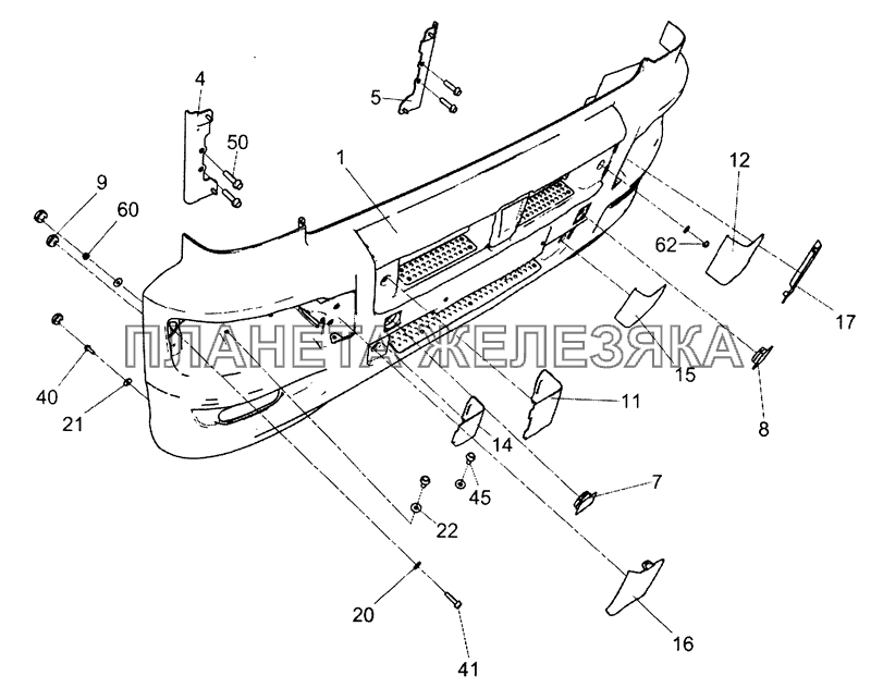 5490-8416012-10 Установка облицовки буфера КамАЗ-5490