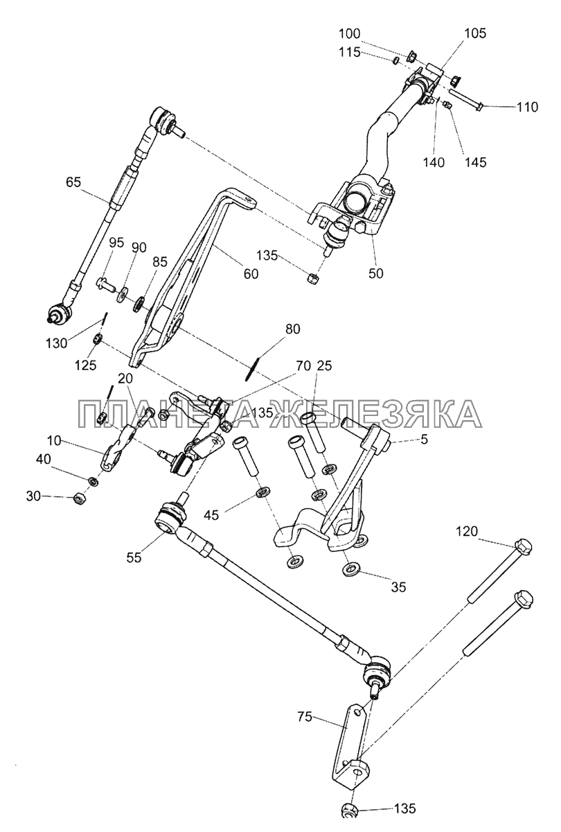 5490-1703005 Установка привода коробки передач КамАЗ-5490