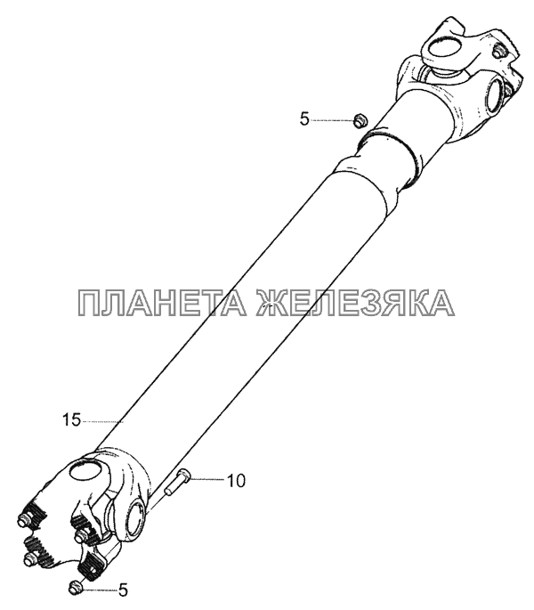 5490-2200001-20 Установка карданного вала КамАЗ-5490