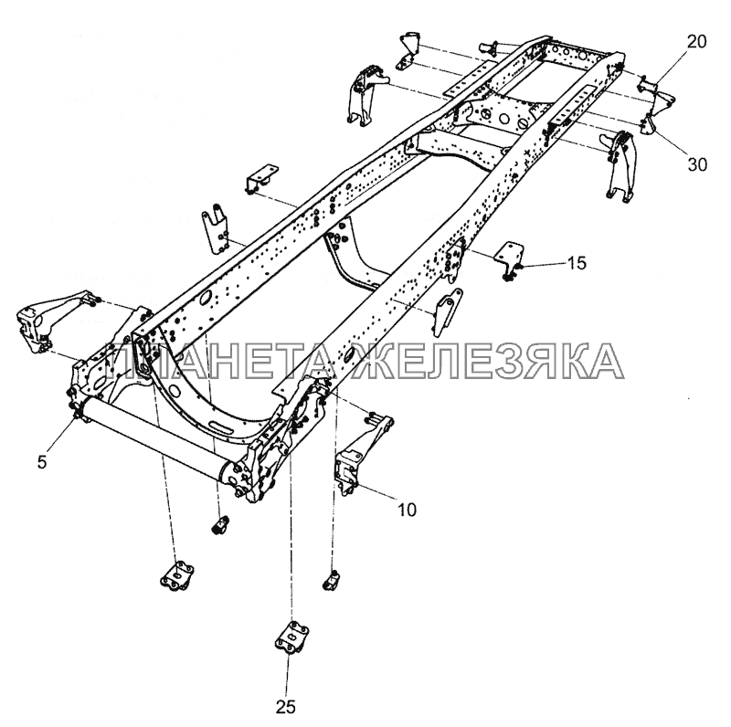 5490-2800011 Рама в сборе с кронштейнами КамАЗ-5490