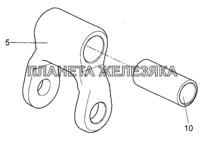 5480-2902542 Серьга со втулкой КамАЗ-5490