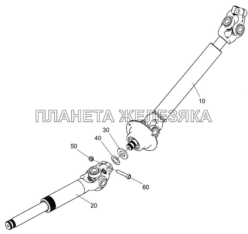 5490-3422008 Вал карданный КамАЗ-5490