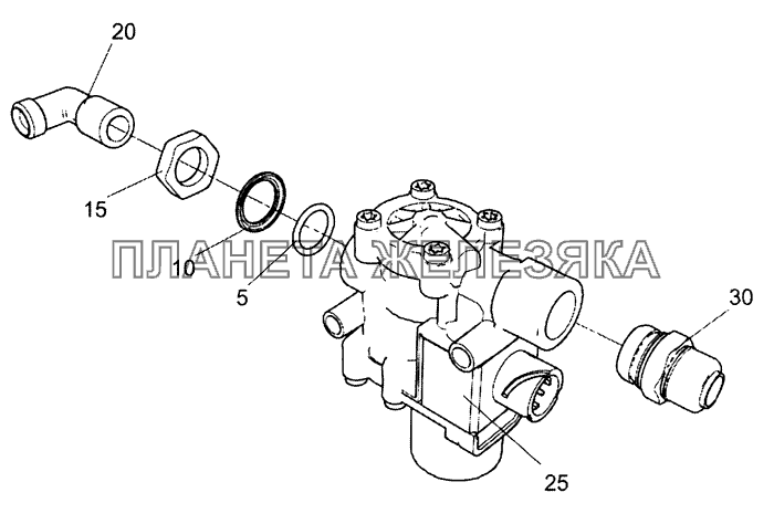 5490-3542003-30 Модулятор передний правый КамАЗ-5490