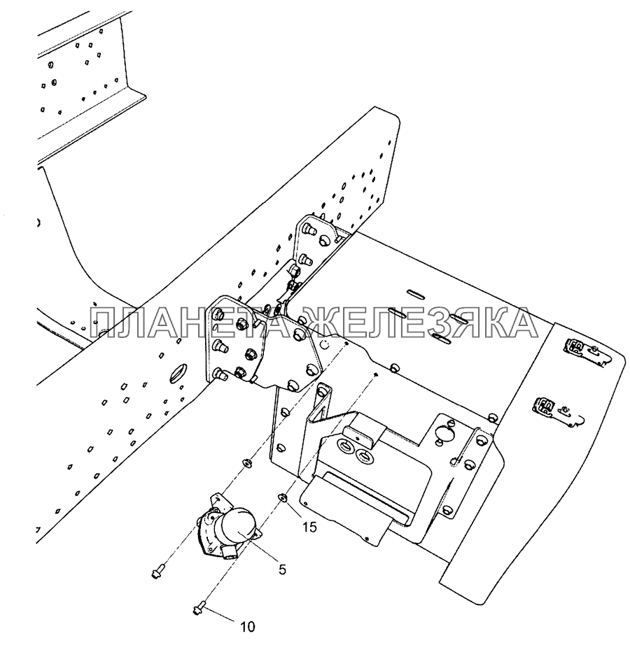 5490-3737001-10 Установка малогабаритного выключателя массы КамАЗ-5490