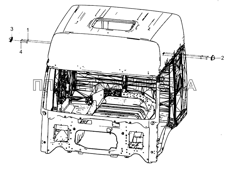 0000-3738002 Установка габаритных фонарей КамАЗ-5490