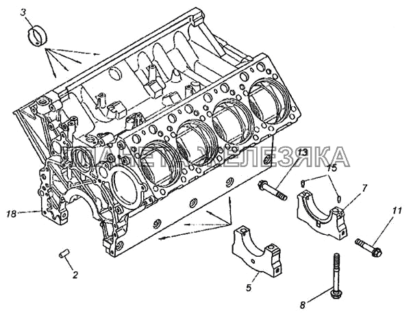 Блок цилиндров в сборе КамАЗ-6460