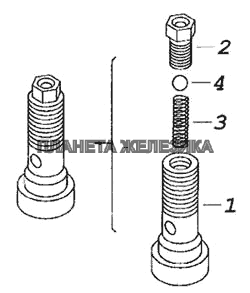 Клапан форсунки охлаждения поршня в сборе КамАЗ-6460