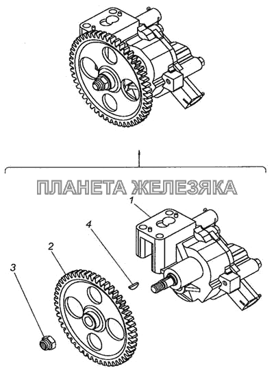 Масляный насос с шестерней КамАЗ-6460