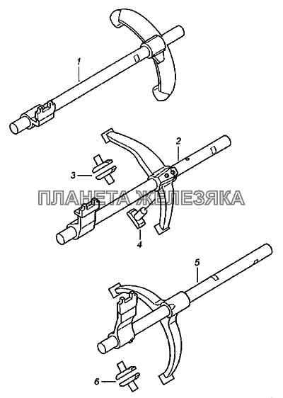 Штоки вилок переключения передач КамАЗ-6460