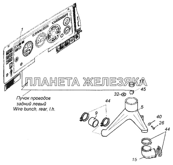 Установка тройника КамАЗ-6460