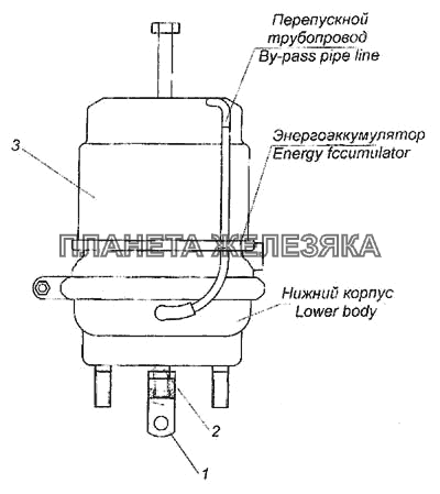 Тормозная камера тип 30/24 КамАЗ-6460