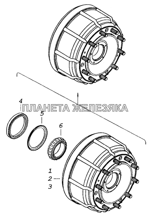 Ступица переднего колеса КамАЗ-6460