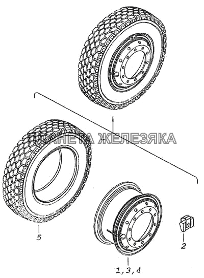 Колесо с шиной КамАЗ-6460