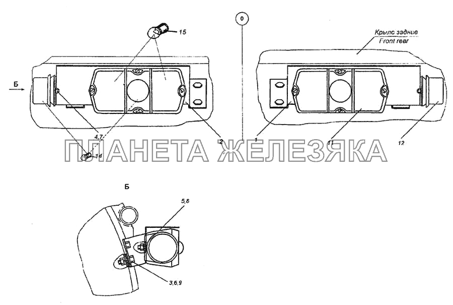 Установка задних фонарей КамАЗ-6460 Установка задних фонарей КамАЗ-6460