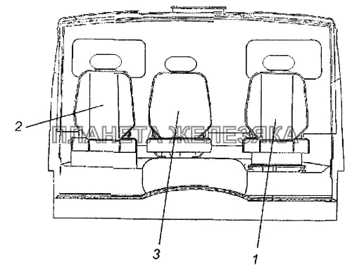Установка сидений КамАЗ-6460