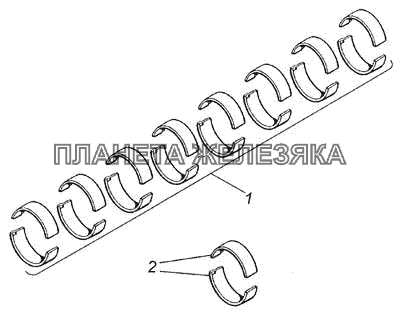 Комплект вкладышей КамАЗ-6460 Комплект вкладышей КамАЗ-6460