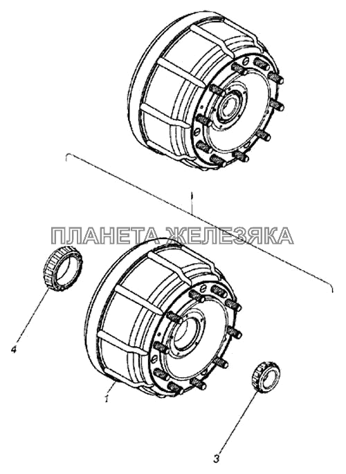 Ступица с тормозным барабаном КамАЗ-6460