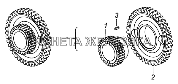 7406.1029115 Шестерня ведущая КамАЗ-6460 (Евро 3, 4)