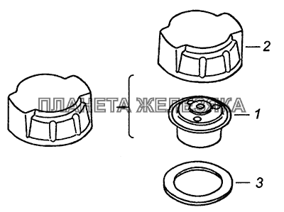 5320-1311060 Пробка расширительного бачка КамАЗ-6460 (Евро 3, 4)