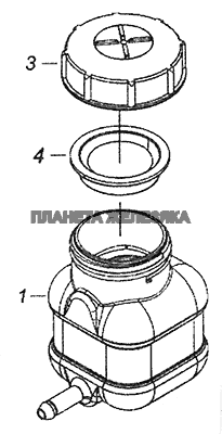 5320-1602560 Бачок главного цилиндра привода сцепления КамАЗ-6460 (Евро 3, 4)