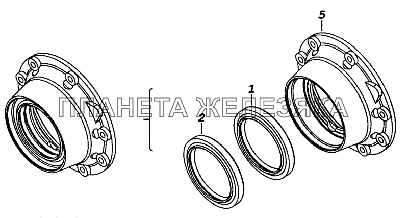 6520-2402050 Крышка подшипника КамАЗ-6460 (Евро 3, 4) 6520-2402050 Крышка подшипника КамАЗ-6460 (Евро 3, 4)