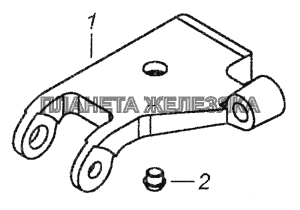 65115-2905535 Кронштейн амортизатора левый КамАЗ-6460 (Евро 3, 4)