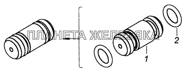 740.1003035 Втулка с кольцами КамАЗ-6460 (Евро 3, 4)