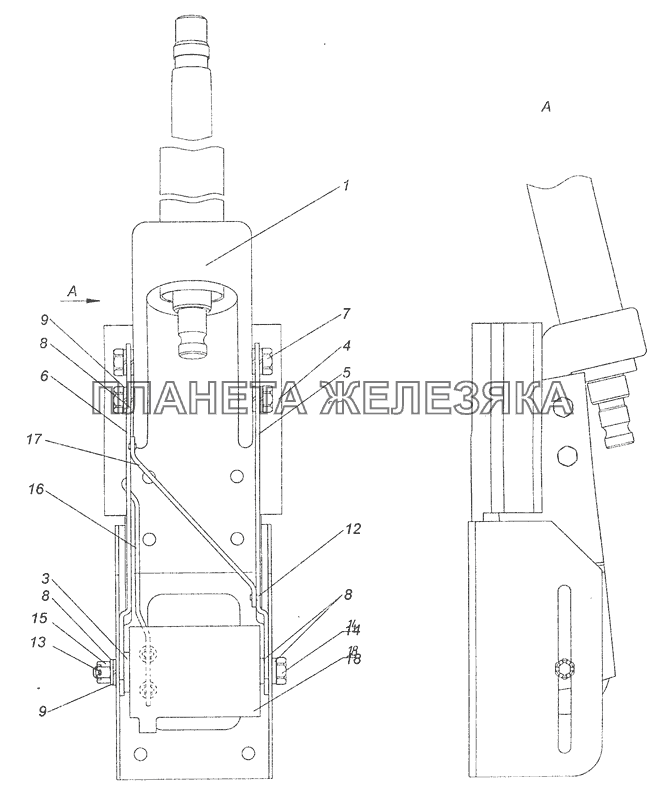 6520-3444008-19 Колонка рулевого управления КамАЗ-6460 (Евро 3, 4)