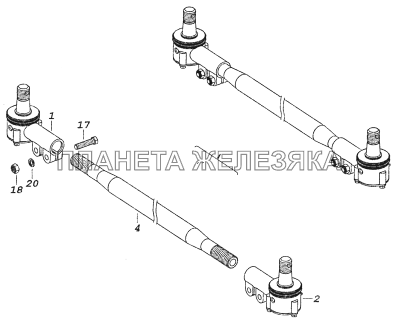 6520-3414052 Тяга КамАЗ-6460 (Евро 3, 4) 6520-3414052 Тяга КамАЗ-6460 (Евро 3, 4)