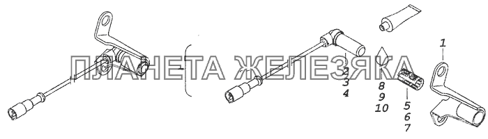 6520-3541110 Датчик скорости с кронштейном КамАЗ-6460 (Евро 3, 4)